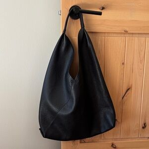 Black Leather Tote Bag